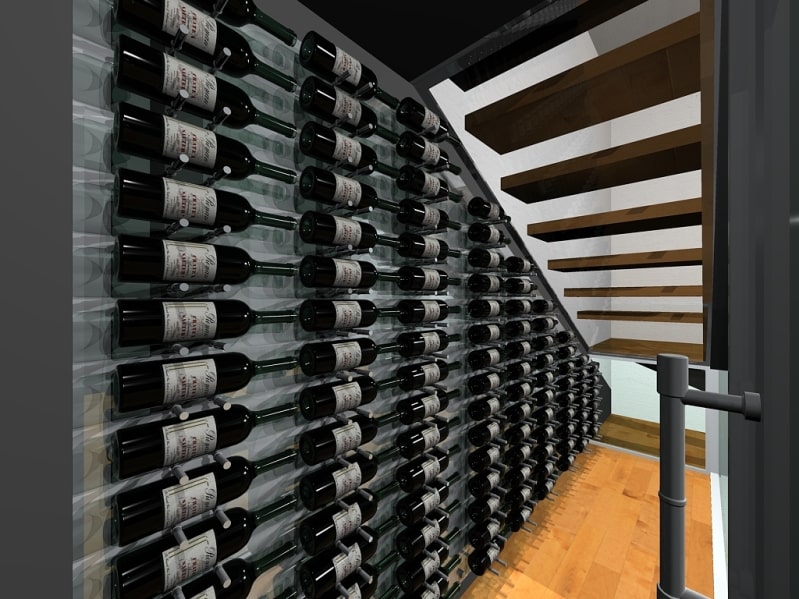 Modern Wine Cellar Chicago 3D Drawing Dallas Contemporary Wine Cellar Project