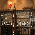 Commercial Wine Racks | Half Height with Tabletop and Glass Racks with split Racks between