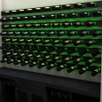 Wine Port Clear with Green led lighting