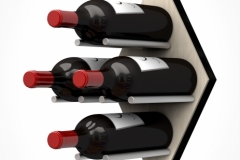Ultra-Fusion_Diamond_Panel-PEG-SML-Natural_Wood-small metal- racking for wine cellar- florida