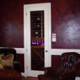 Sitting Room Painted Barolo Glass Custom Wine Cellar Door