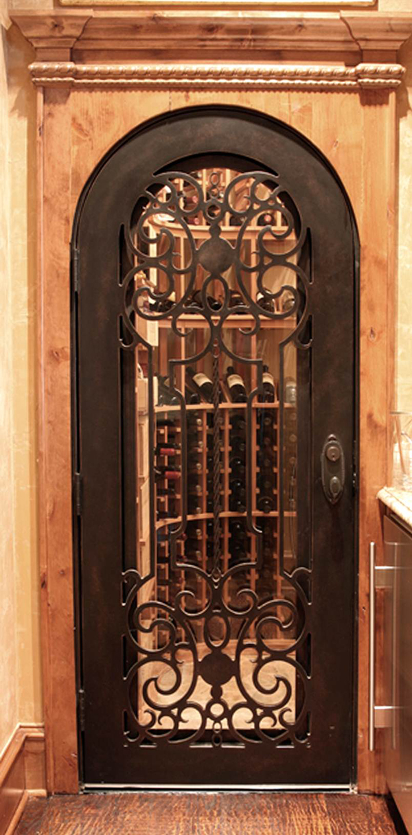 Hand Forged Wrought Iron Custom Wine Cellar Doors & Gates