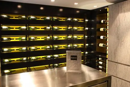 Backlit Lighting in a Texas Custom Wine Cellar