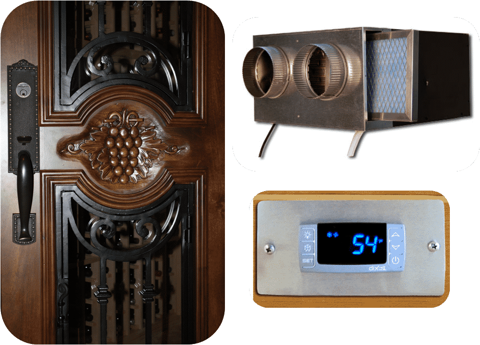 Texas wine cellar components