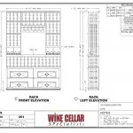 Custom Wine Cellars Chicago Display Stemware Feature Drawing Anil