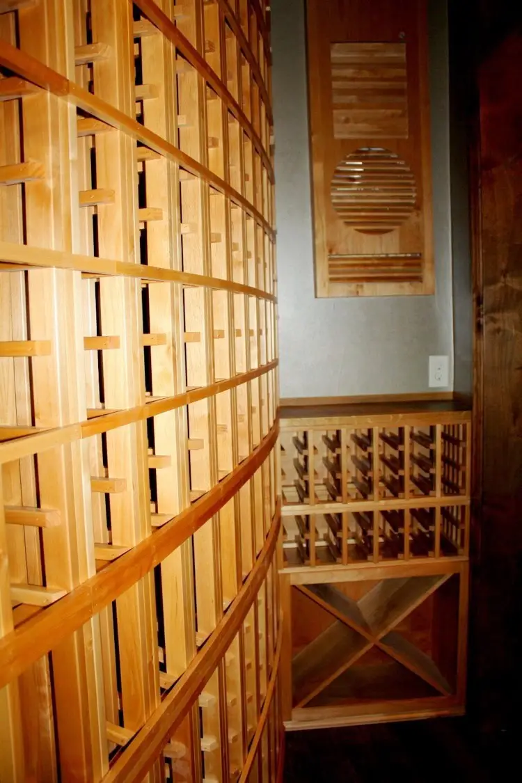 Traditional Wine Cellar with Elegant Wooden Wine Racks