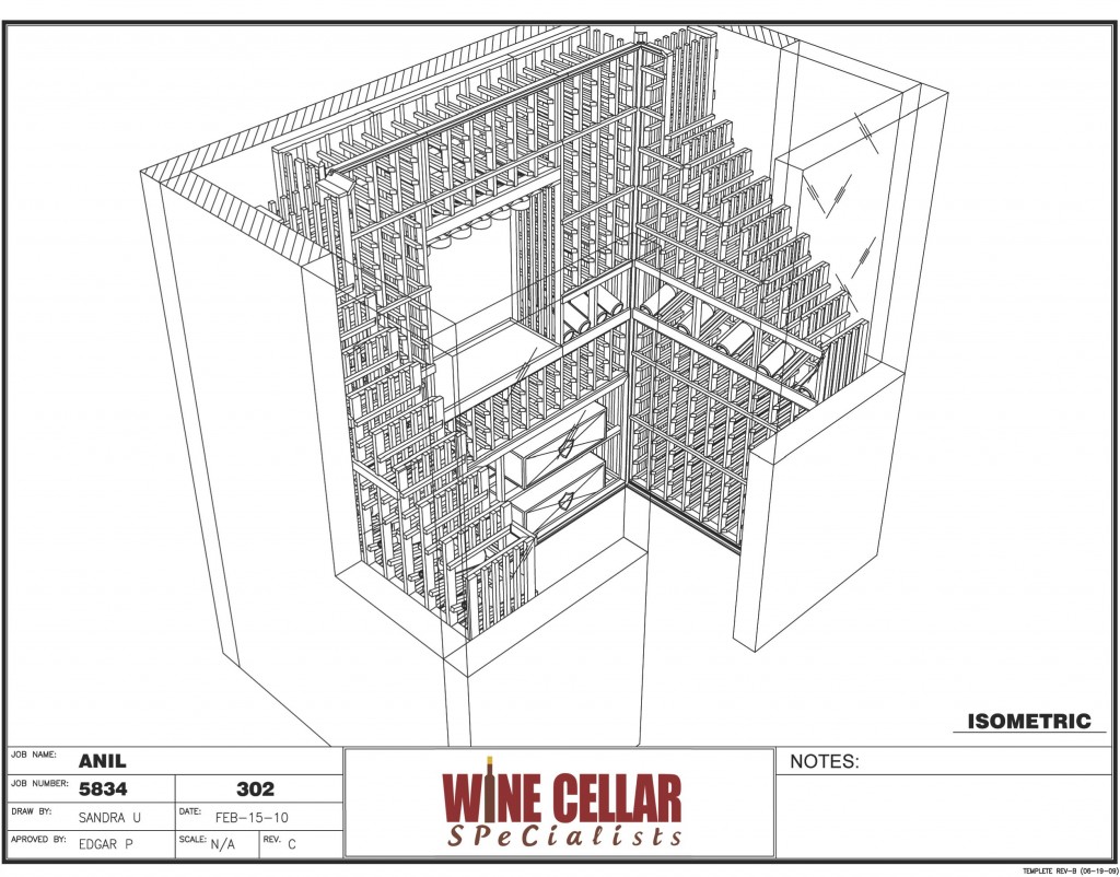 Newly Installed Custom Wine Cellar Chicago Illinois Naperville