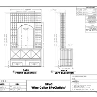 Wine Cellars Atlanta Georgia Back Wall View Drawing