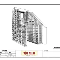 Custom Wine Cellars Chicago Illinois Horizontal Label Forward Racking and Regular Drawing 3D