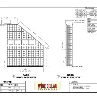 Custom Wine Cellars Chicago Illinois Horizontal Under Stairs Waterfall Racking Drawing