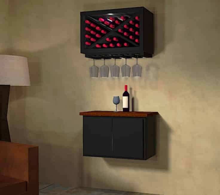 Kessick Contemporary Modular Wine Rack for Texas Homes