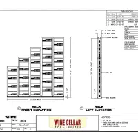 Residential Custom Wine Racks Chicago Horizontal Label Forward Racking Waterfall Drawing