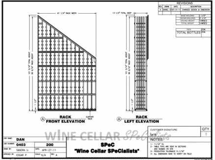Waterfall Rack - Custom Wine Cellars Dallas TX