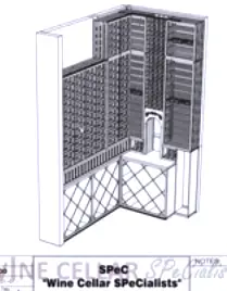 3D View - Commercial Wine Cellars Michigan