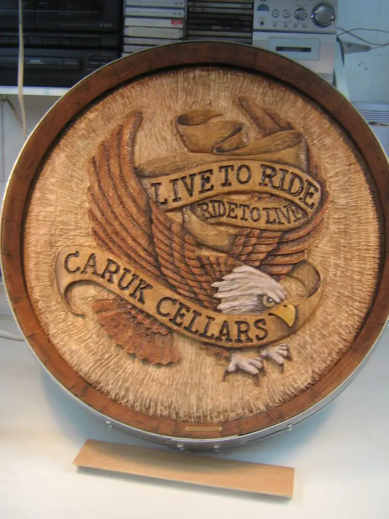 Wine Barrel Carving