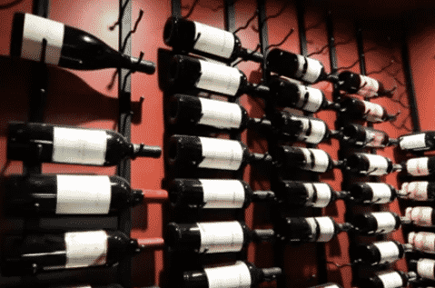 Back Wall of the Wine Cellar - VintageView Metal Wine Racks