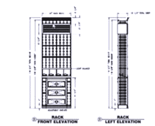 Elevation B - Left Wall Wine Cellar Design
