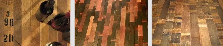 Reclaimed Wine Barrel Flooring for a Unique Wine Cellar Design