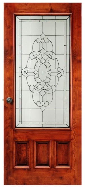 Stained Glass Wine Cellar Door for Contemporary Wine Cellars