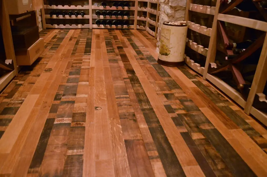Wine Cellar Flooring also from Reclaimed Wine Barrels