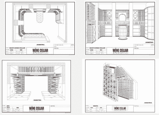 3D Drawings for Wine Cellar Projects