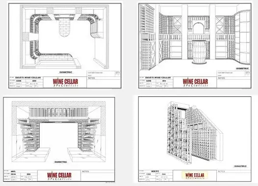 3D Drawings for Wine Cellar Projects