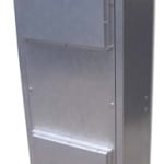 The Vertical High Static systems are powerful enough to be installed as far as 25 feet away from the refrigerated room. The vertical system works well in some applications where floor space is limited. Eliminates any in-room noise. Size range is 1,800 to 20,000 Btu or cooling per hour. Operates on R134a.