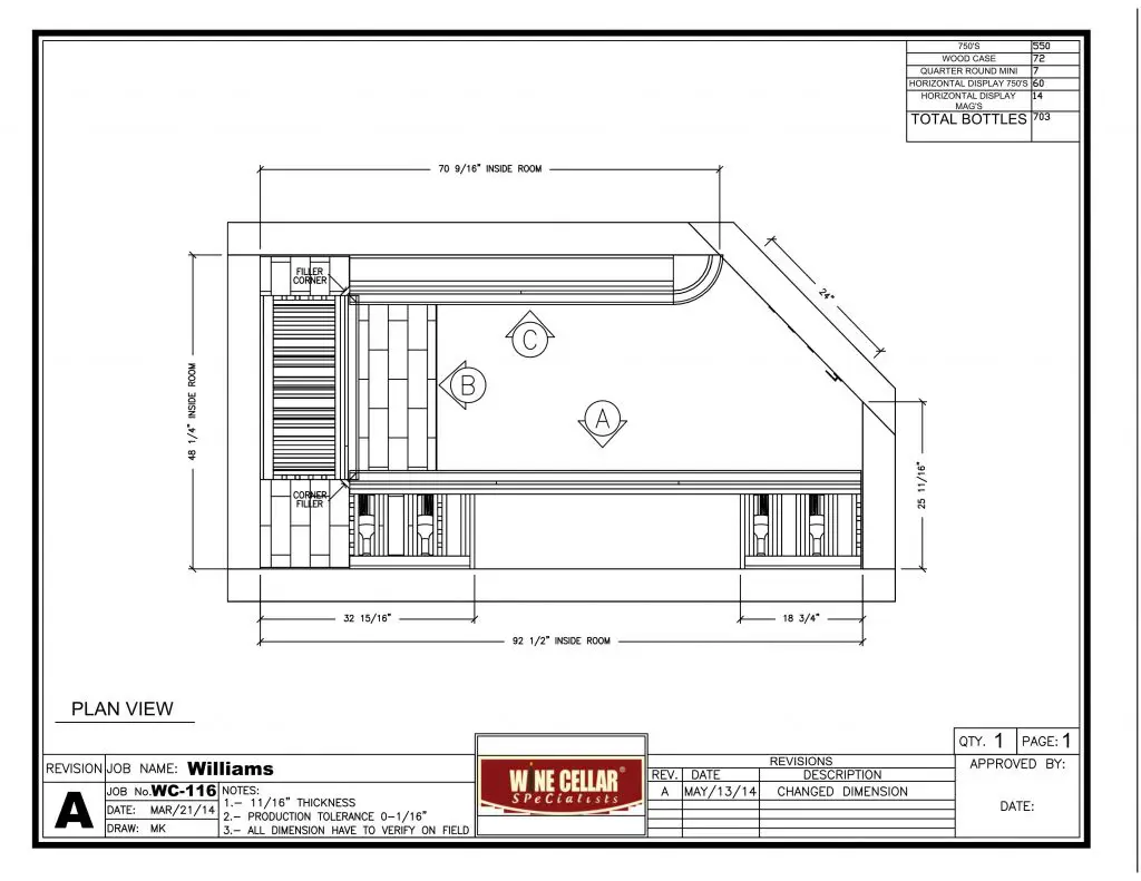 3D wine cellar design Texas wine cellar