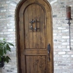 Chianti door with false speakeasy. Knotty Alder with Early American stain and lacquer. 