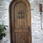 Chianti door with false speakeasy. Knotty Alder with Early American stain and lacquer. 