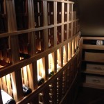 12 Curved racks with led lighted wine cellar display