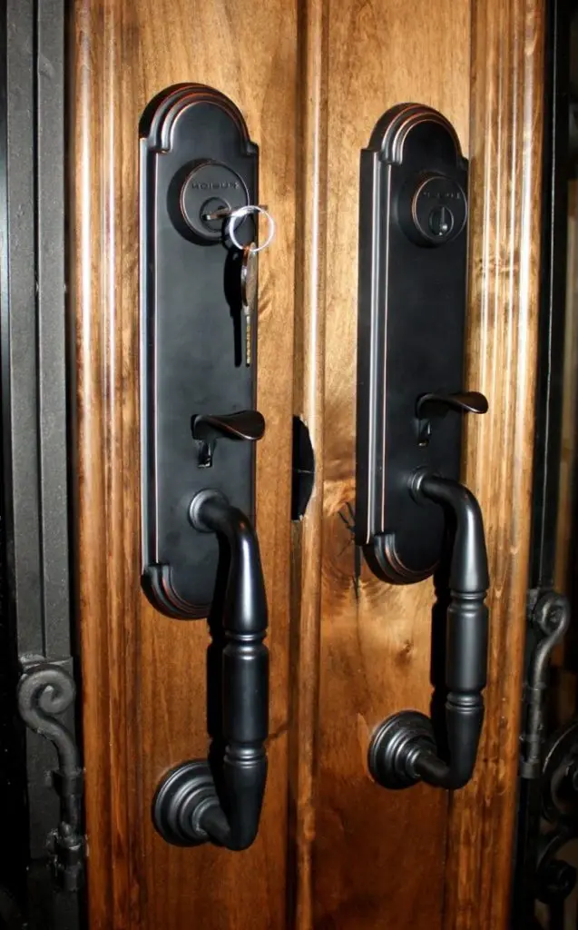 Texas Trophy Club Wine Cellar Double Doors Hardware