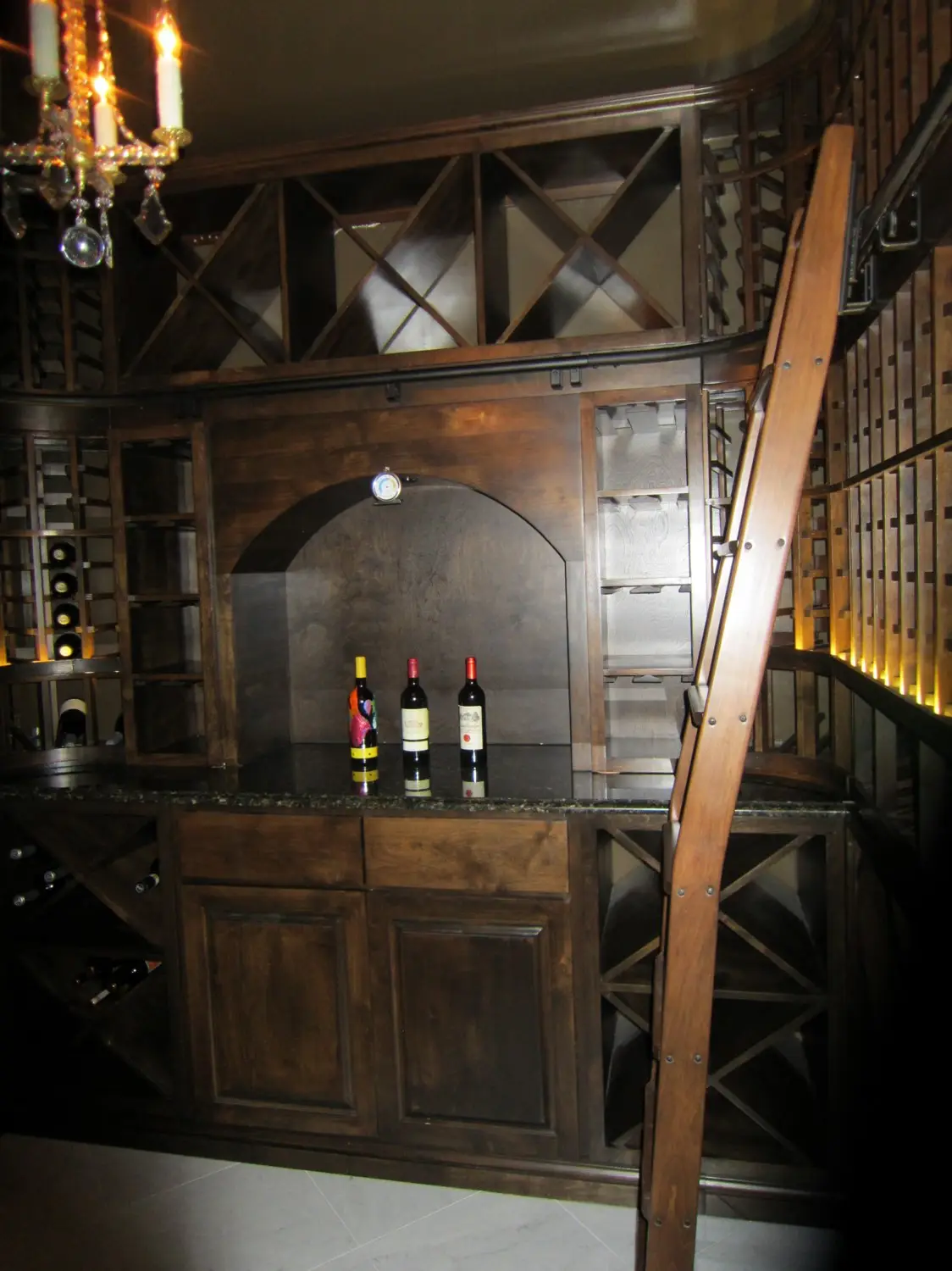 New Orleans Custom Wine Cellar Installation Designed for a Carriage House in the French Quarter Small
