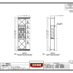 New Orleans Wine Cellar Drawing Front and Left Elevation