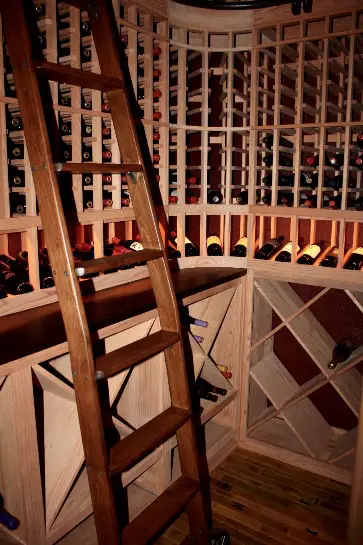bent ladder wine cellar design Flower Mound Texas