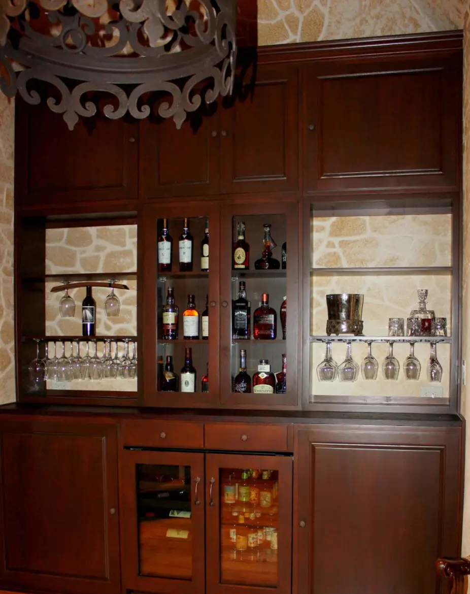 wine tasting room and home bar Flower Mound Texas