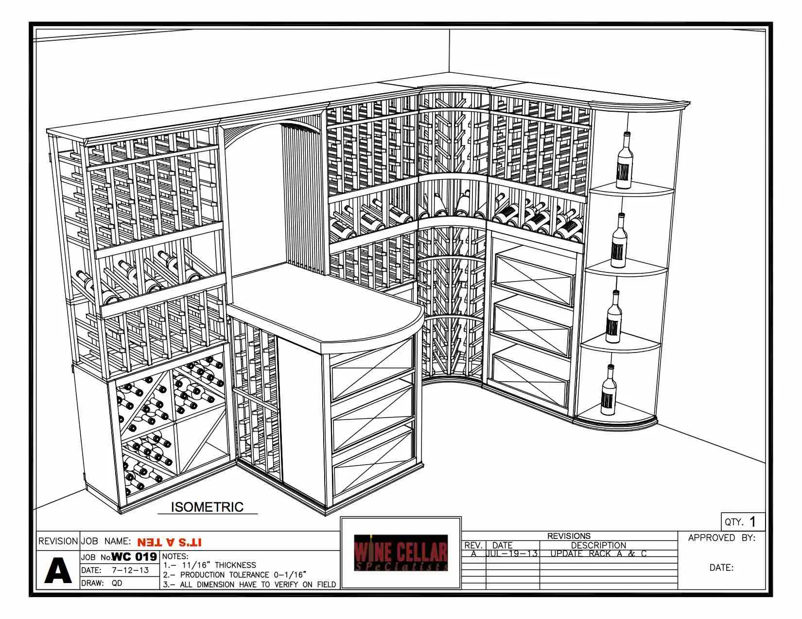 Chicago Builders Basement Wine Cellar Design