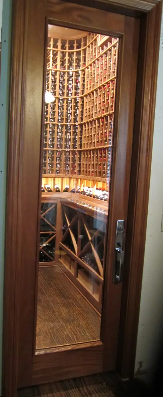 Barolo Glass Door in Mahogany with Wheat Stain and Lacquer