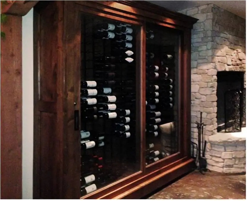 Custom Sliding Glass Door Custom Wine Cabinet