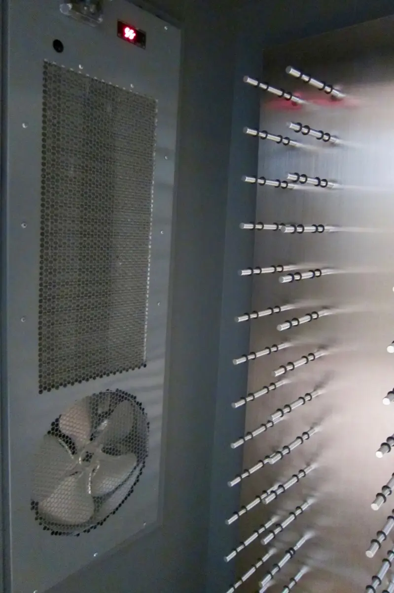 WM8600 Wine Cellar Cooling Unit has Been Powdercoated to Match Wall Color