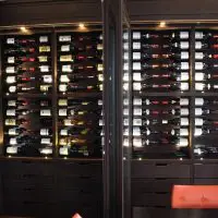 Gravity Series metal wine racks with built in LEDs