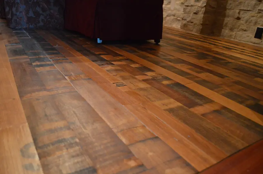 Reclaimed Wine Barrel Flooring