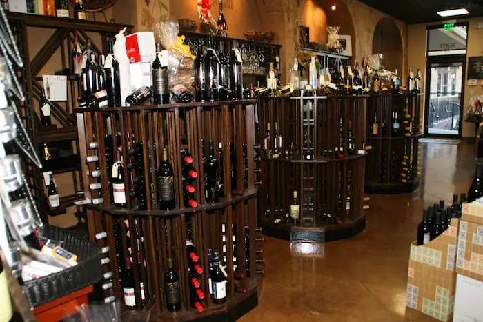 Commercial Round Aisle Wine Racks Bistro de la Reine Louisiana