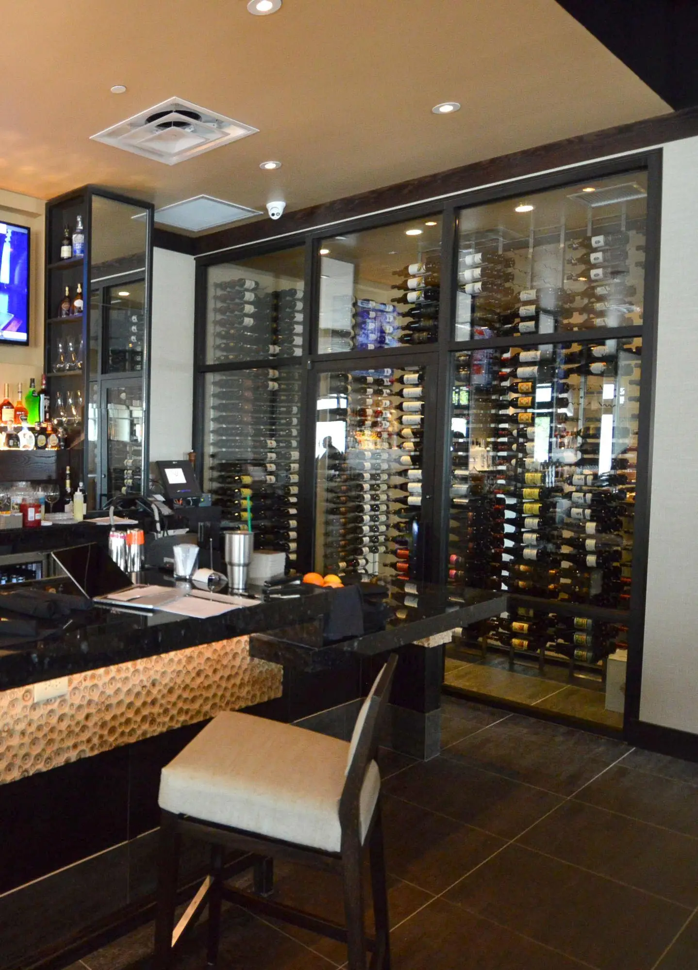 Glass Enclosed Commercial Wine Cellar Richardson TX