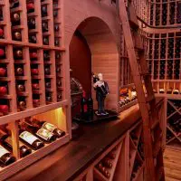 Inside the Wine Cellar\'s Storage Area that Displays the Wine of this Dallas-Forworth Home