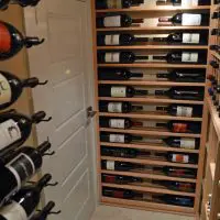 Door to Custom Traditional Wine Cellar and Racking for Magnum Collection
