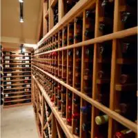 To meet the client’s wine storage needs this custom traditional cellar has a storage capacity of 1,100 bottles.