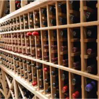 Redwood Wine Racking in San Antonio Home Cellar