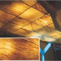 Real Stone Veneer Backlit Ceiling