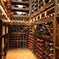 Elegant Display Row Lighting for Custom Home Wine Cellar